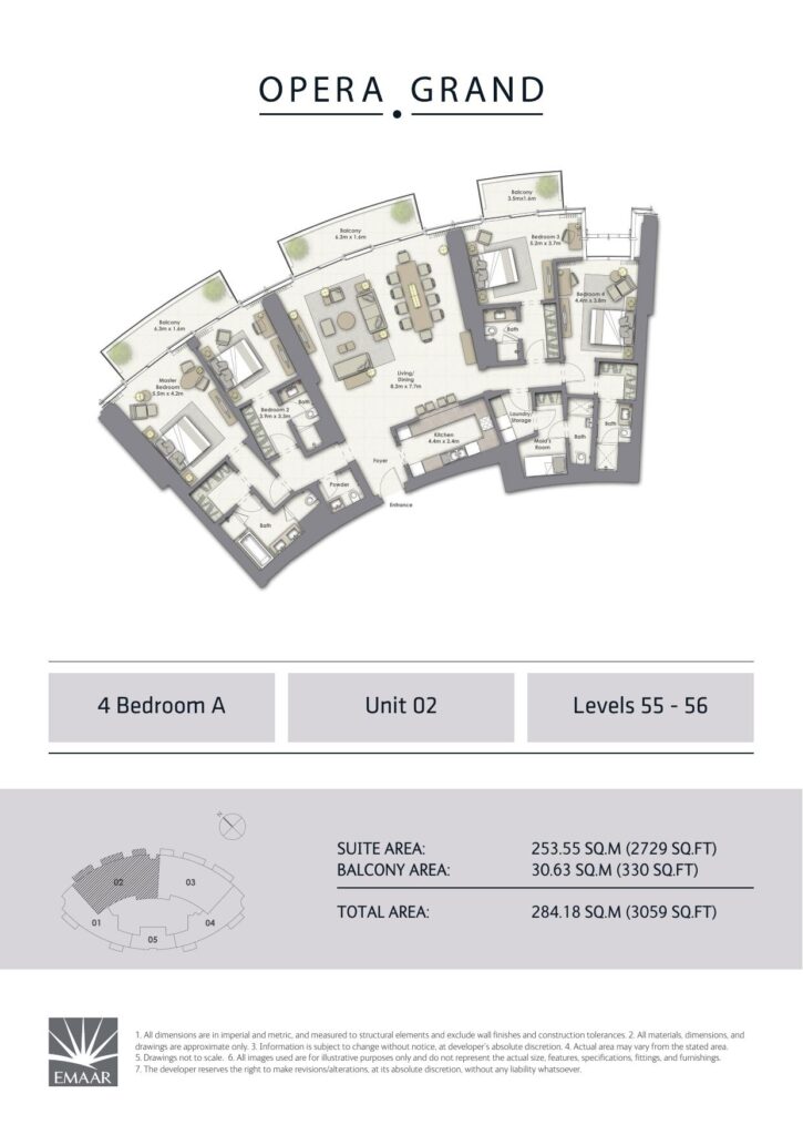 Opera Grand - Floorplans - 4 Bedroom A