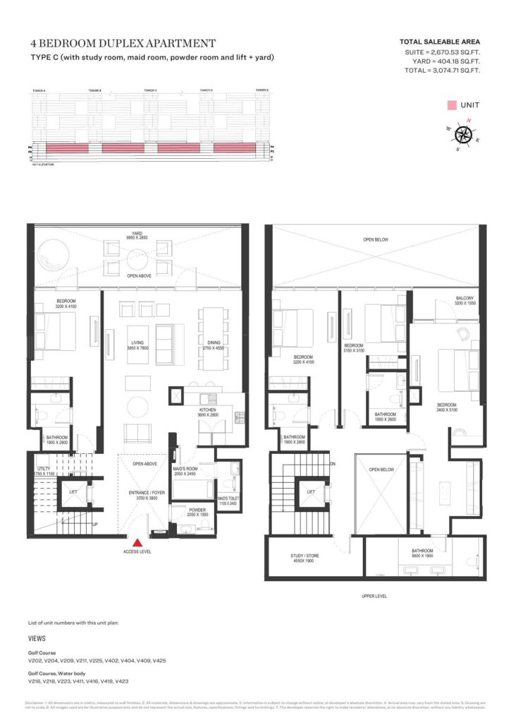 Sobha One - Duplex Floorplan (2)
