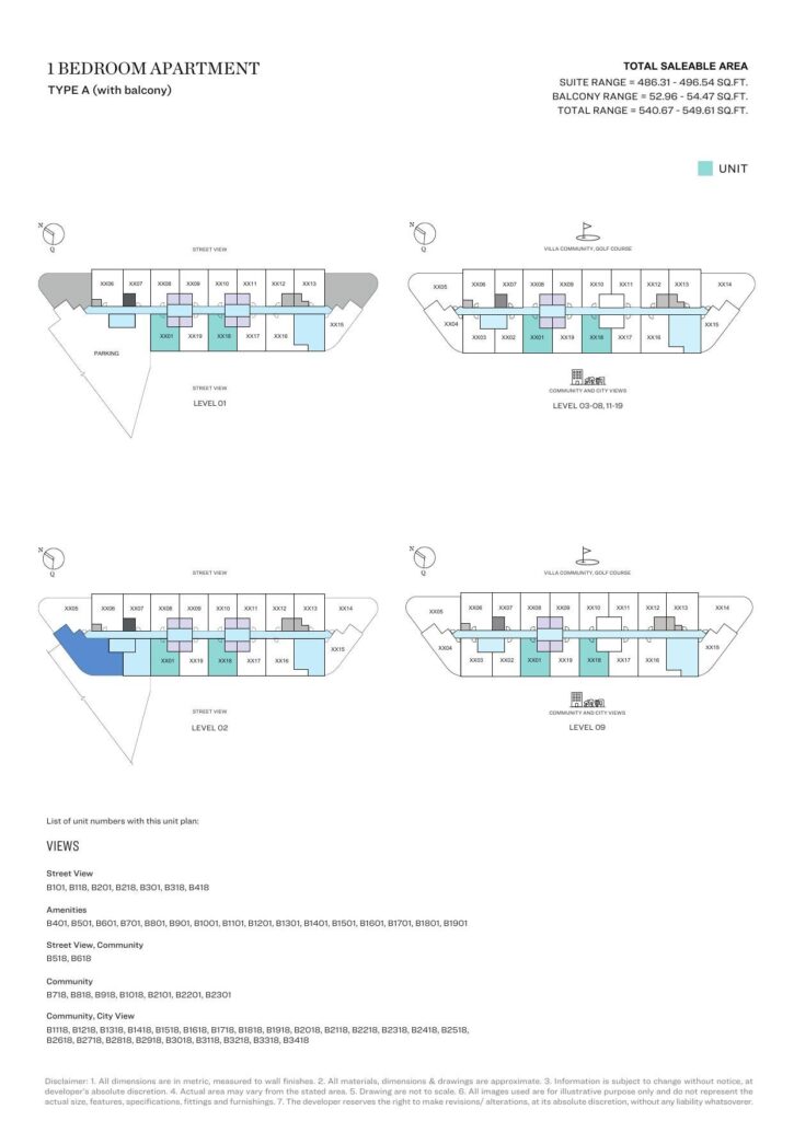 Sobha Orbis - 1 Bedroom Floorplan (1)