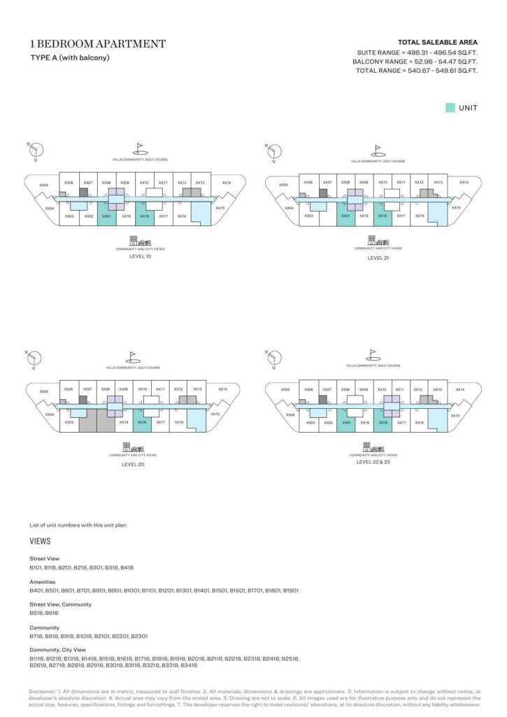 Sobha Orbis - 1 Bedroom Floorplan (2)