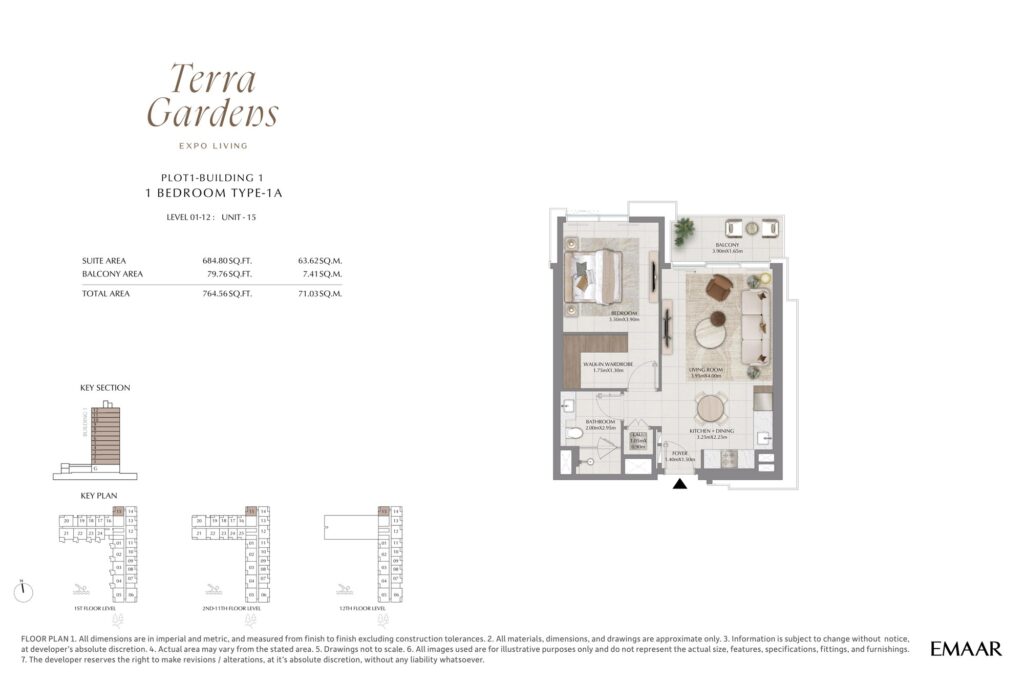 Terra Gardens - 1 Bedroom Floorplan (1)