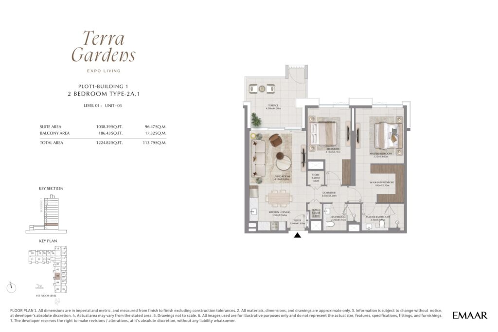 Terra Gardens - 2 Bedroom Floorplan (2)