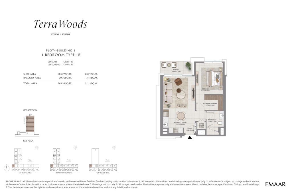 Terra Woods - 1 Bedroom Floorplan (1)