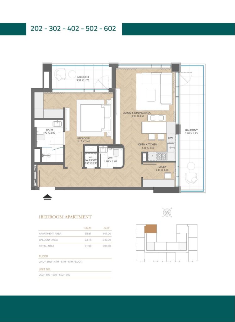 The Collective - 2 Bedroom Floorplan (1)