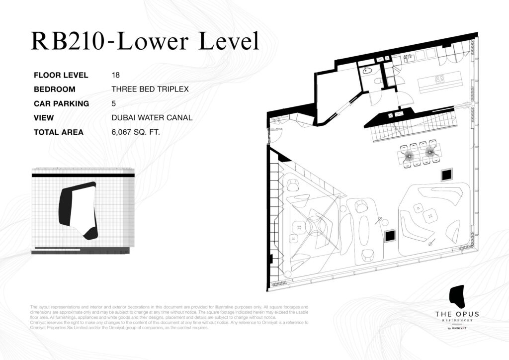 The Opus - Floorplan - 3 Bedroom Triplex RB210