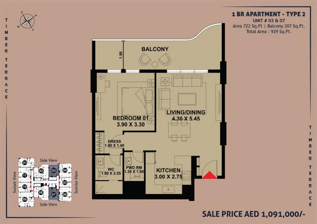 Timber Terrace - 1 Bedroom Floorplan (2)