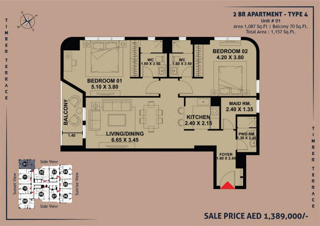Timber Terrace - 2 Bedroom Floorplan (2)