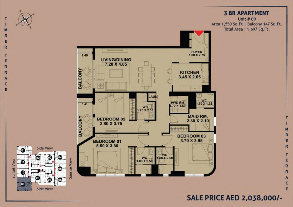Timber Terrace - 3 Bedroom Floorplan (1)