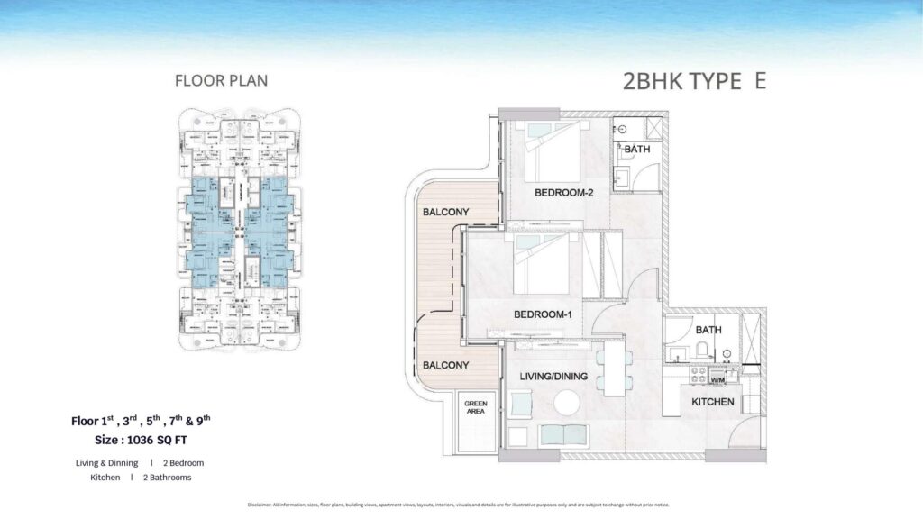 Treppan Serenique Residences - 2 Bedroom Floorplan (4)