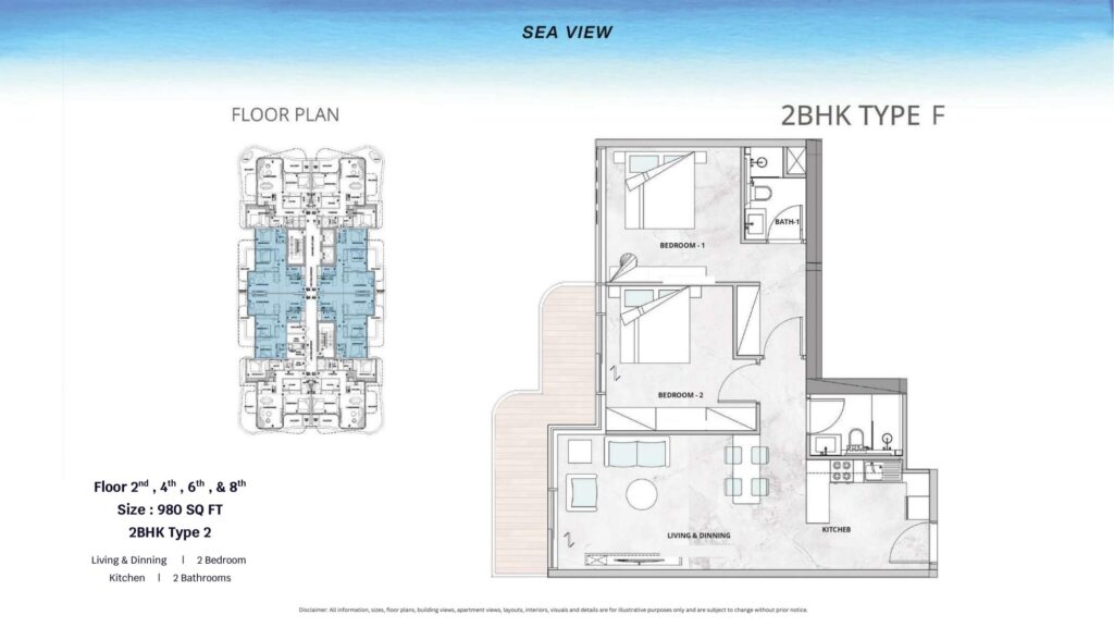 Treppan Serenique Residences - 2 Bedroom Floorplan (5)