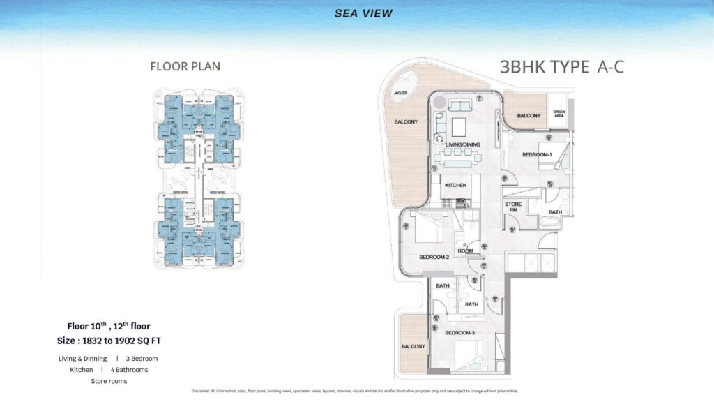 Treppan Serenique Residences - 3 Bedroom Floorplan (1)