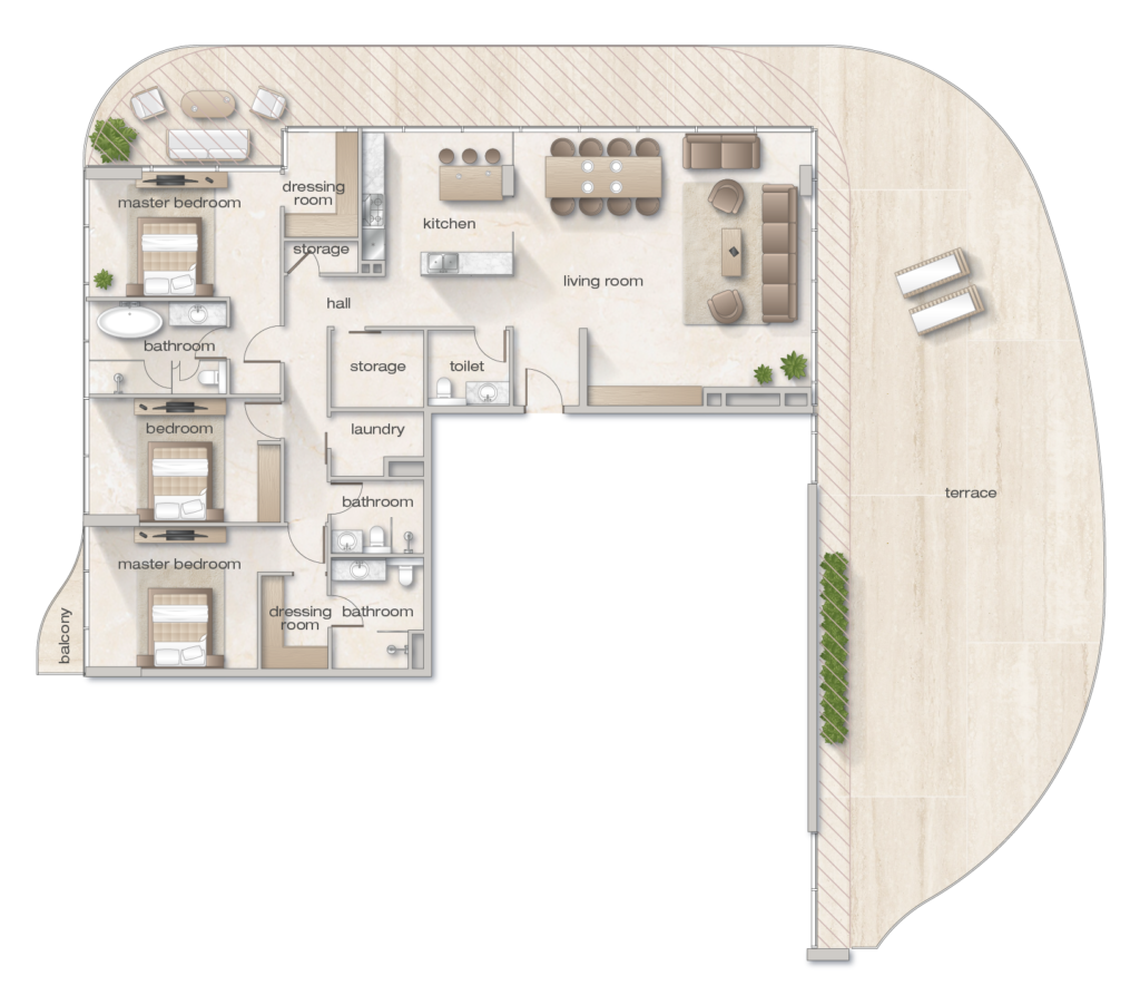 Zephyra Residences – penthouse floor plan