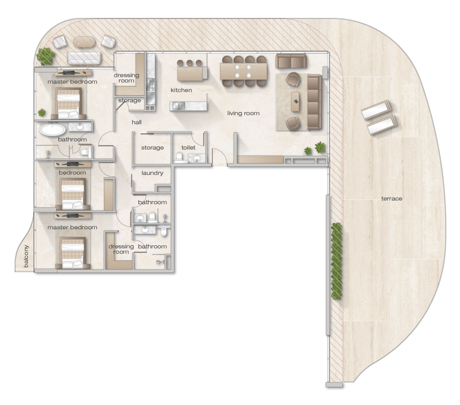 Zephyra Residences – penthouse floor plan