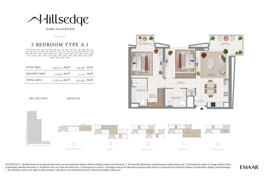 Hillsedge - Floorplans - 2 Bedroom (1)