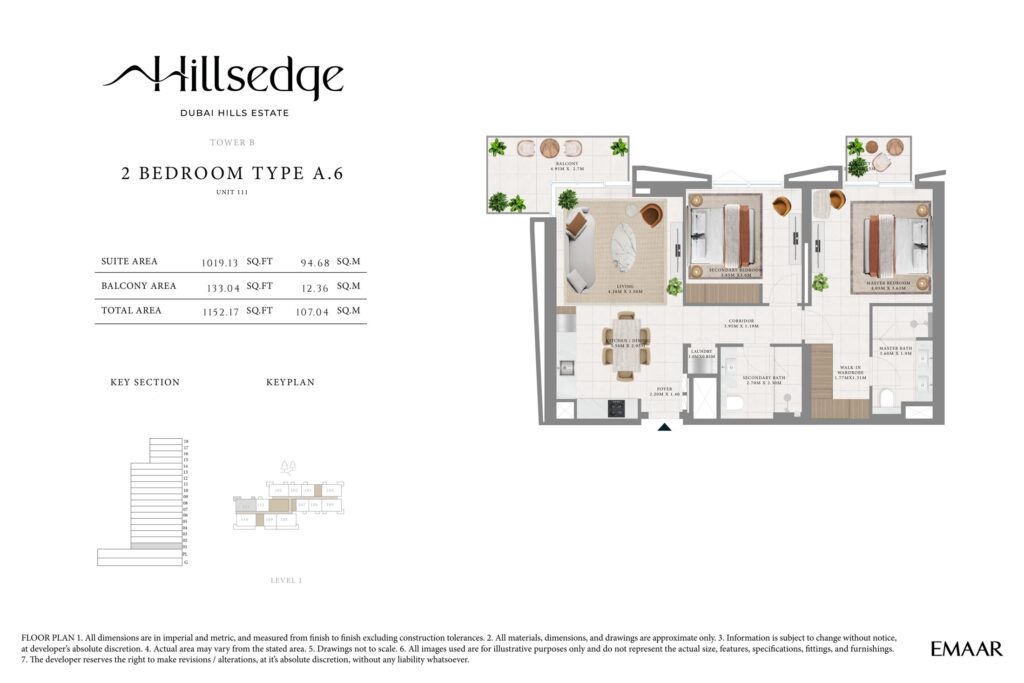 Hillsedge - Floorplans - 2 Bedroom-111