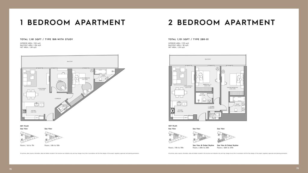 Mar Casa - Floorplans - 1 Bedroom Type 1BR Study