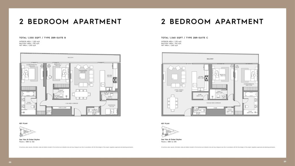 Mar Casa - Floorplans - 2 Bedroom Type 2BR-Suite B