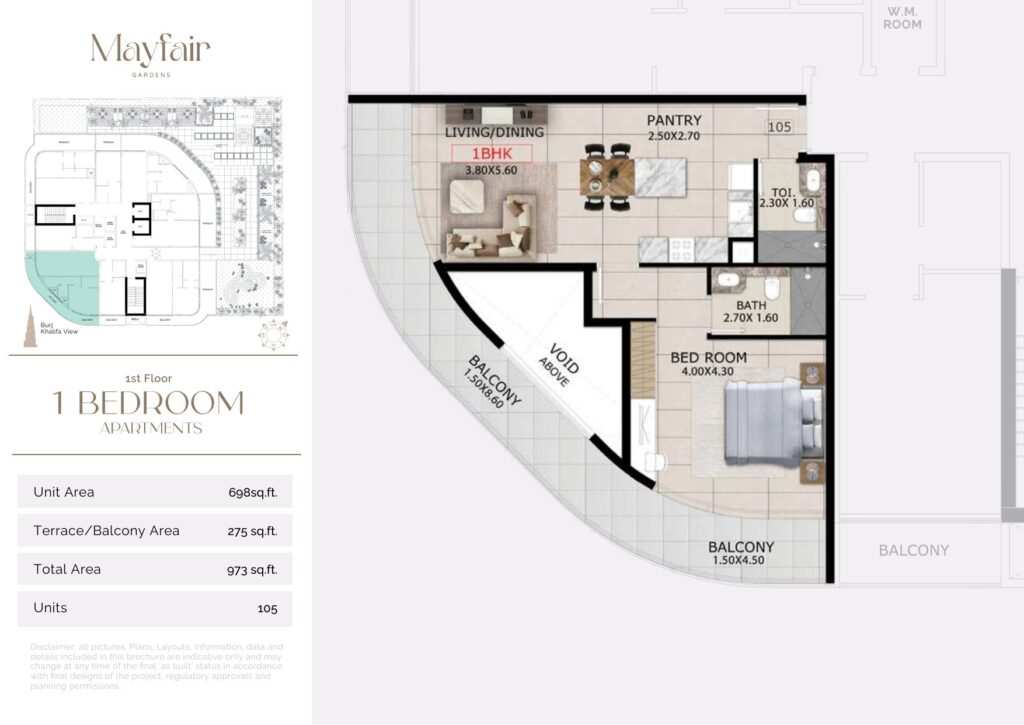 Mayfair Gardens - Floorplans - 1 Bedroom (2)