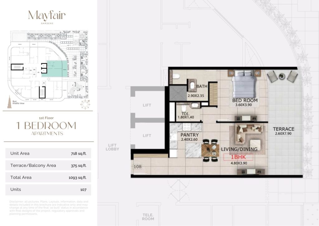 Mayfair Gardens - Floorplans - 1 Bedroom (4)