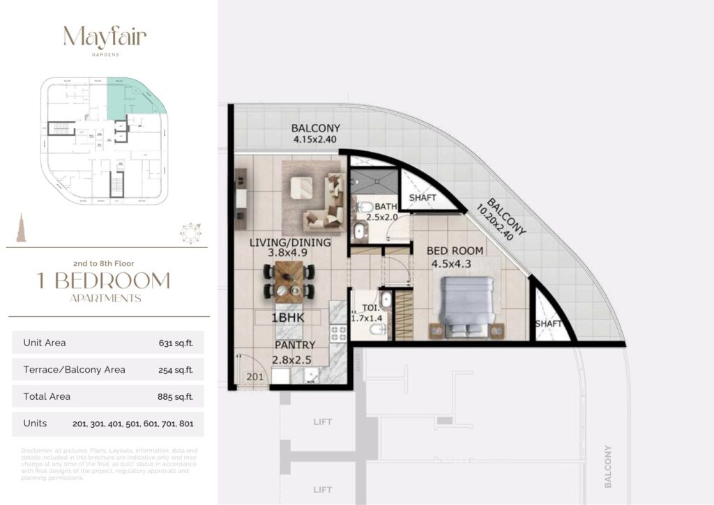 Mayfair Gardens - Floorplans - 1 Bedroom (5)