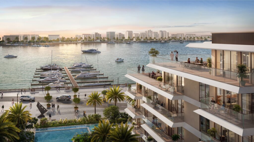 Terraces of Ocean Views by Emaar overlooking the yacht marina, Rashid Yachts and Marina