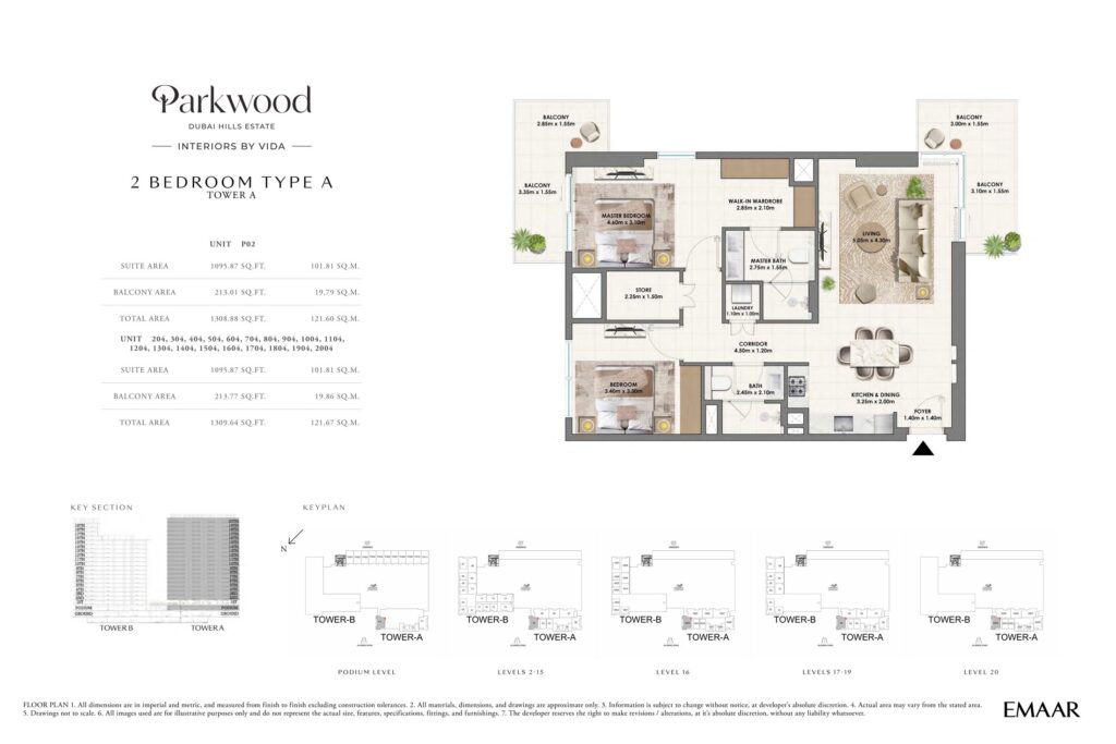 Parkwood - Floorplans - 2 Bedroom TypeA-204
