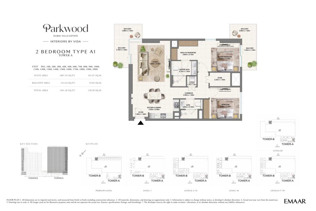 Parkwood - Floorplans - 2 Bedroom TypeA1-P03