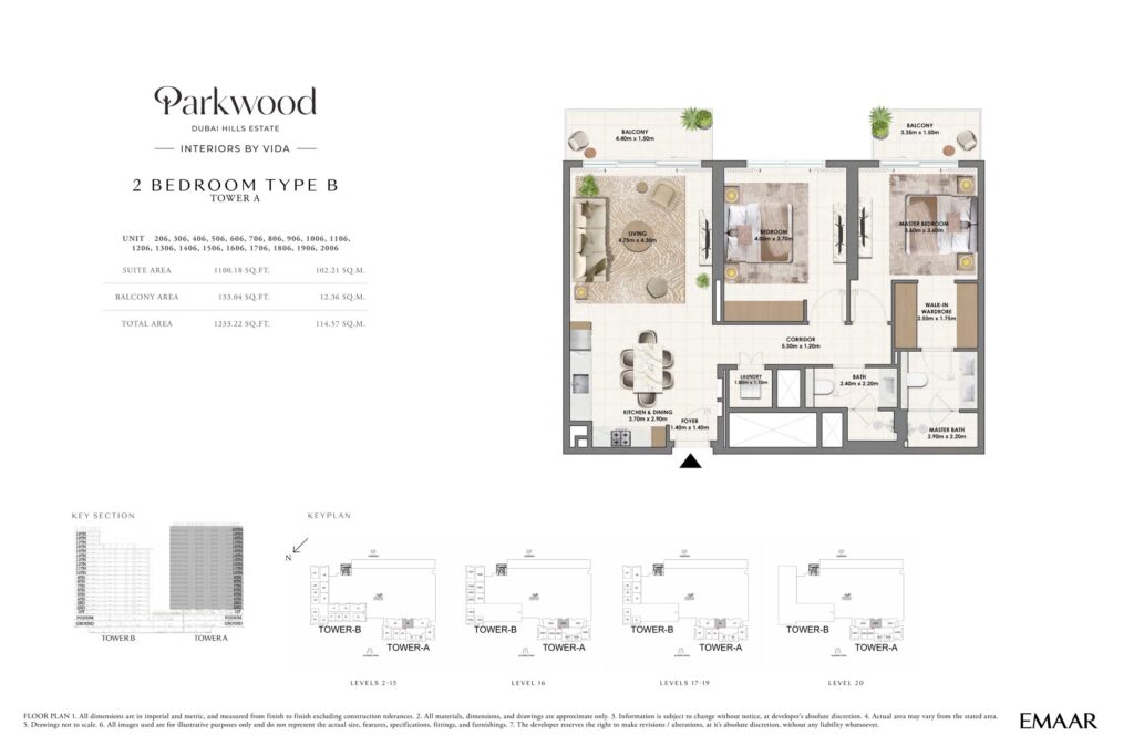 Parkwood - Floorplans - 2 Bedroom TypeB-206