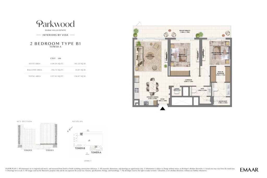 Parkwood - Floorplans - 2 Bedroom TypeB1