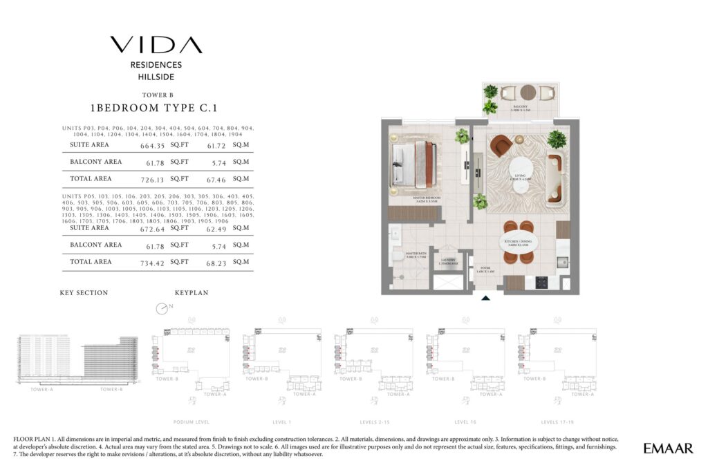 Vida Residences Hillside - Floorplans - 1 Bedroom (1)