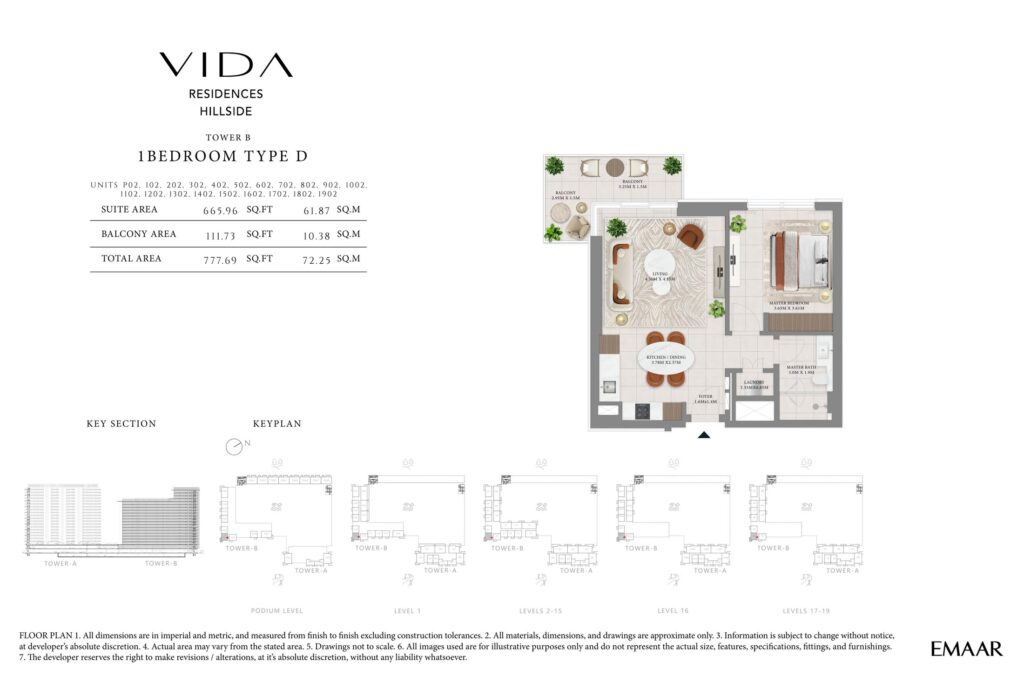 Vida Residences Hillside - Floorplans - 1 Bedroom (4)