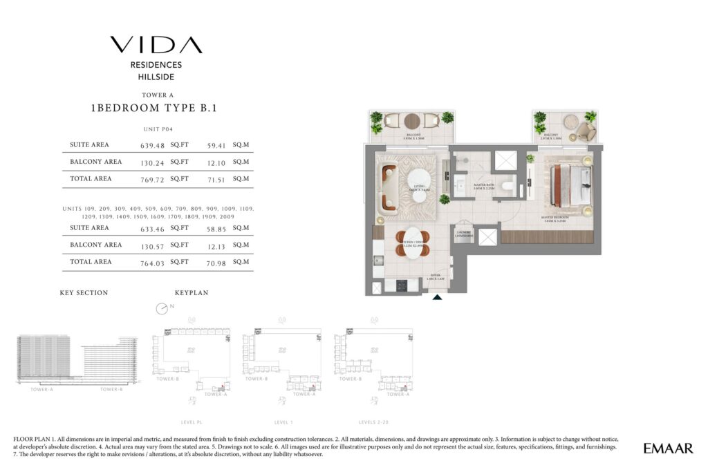 Vida Residences Hillside - Floorplans - 1 Bedroom-P04