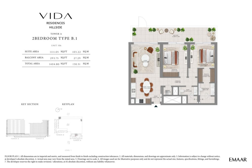 Vida Residences Hillside - Floorplans - 2 Bedroom-106