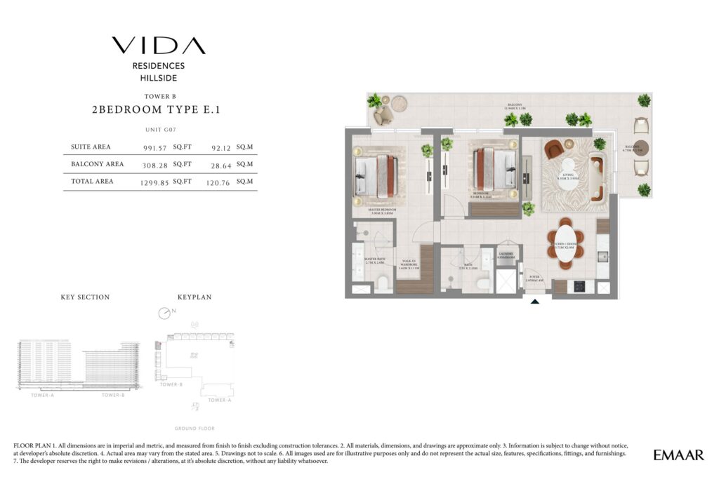 Vida Residences Hillside - Floorplans - 2 Bedroom-G07
