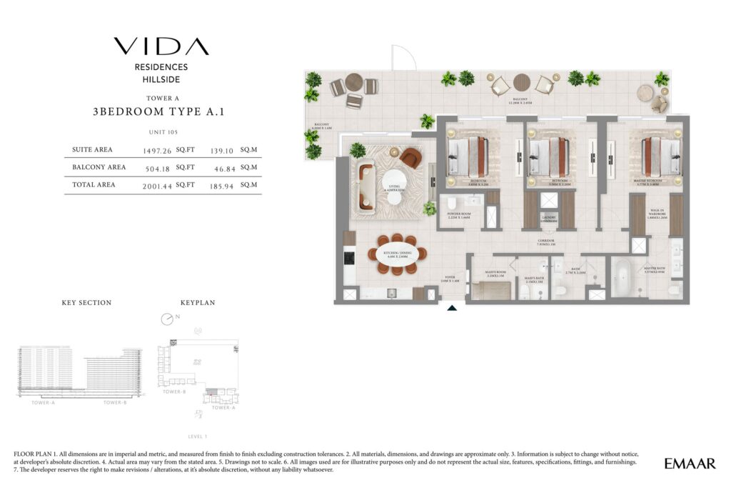Vida Residences Hillside - Floorplans - 3 Bedroom-105