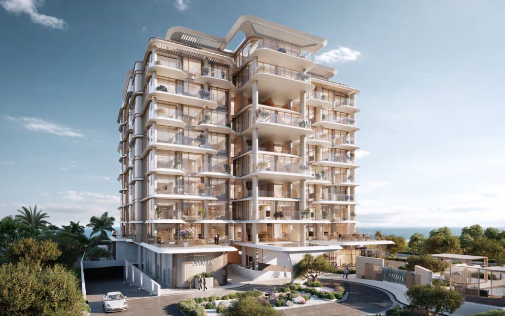 Vitalia residences with terraces above gardens, Palm Jumeirah