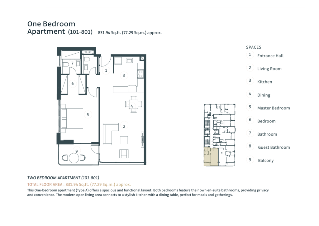 White Stone - Floorplans - 1 Bedroom