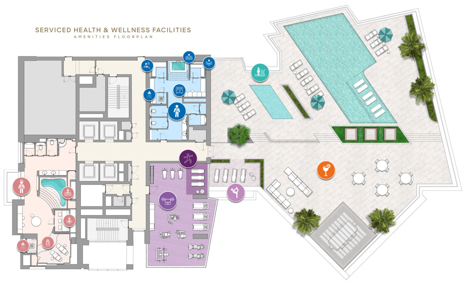 LIV Waterside — Serviced Health & Wellness Amenities Floor Plan