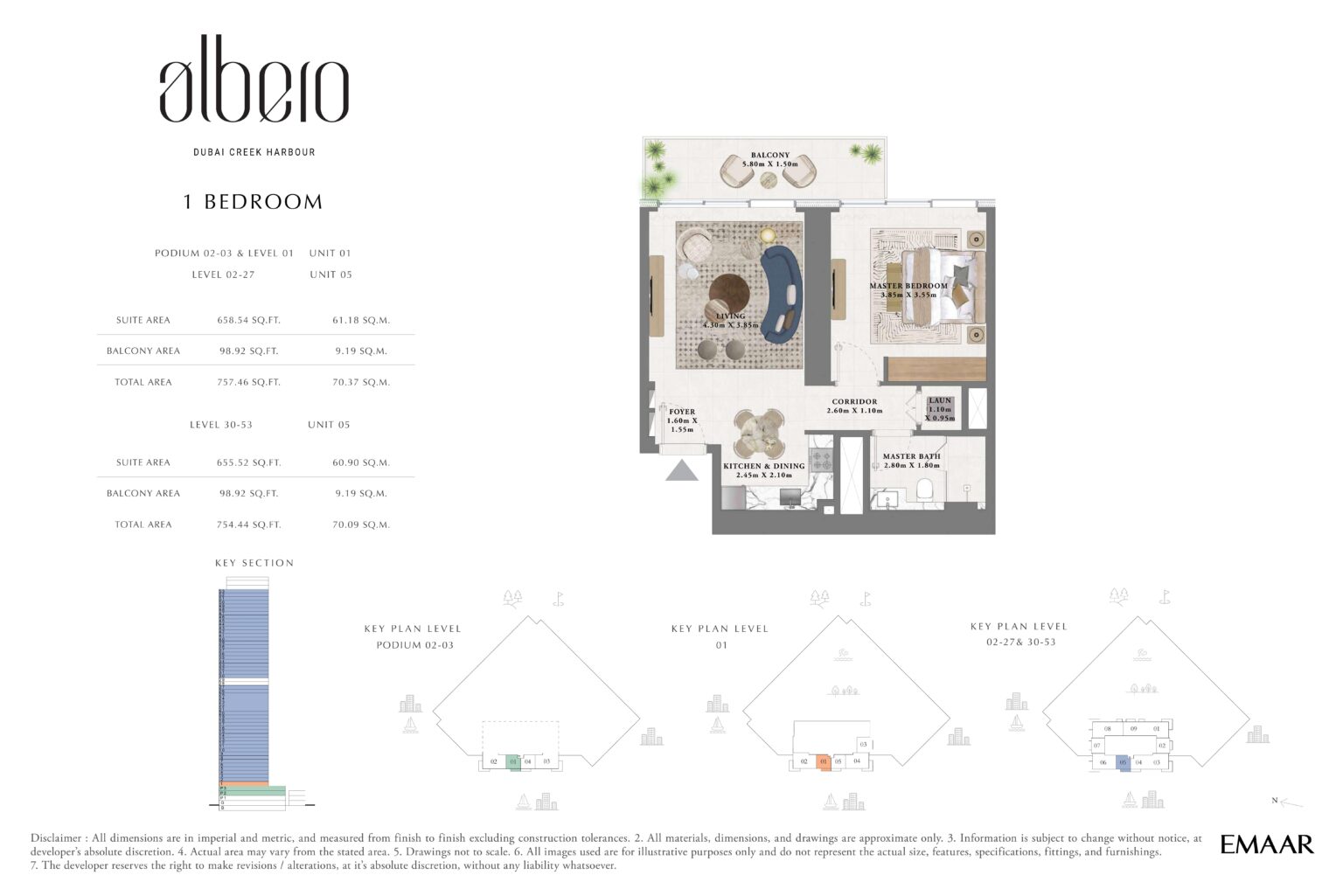 Albero - Floorplan - 1 Bedroom