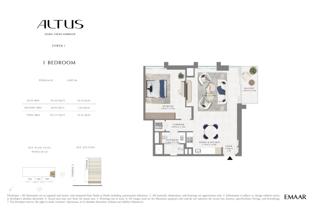 Altus - Floorplan - 1 Bedroom