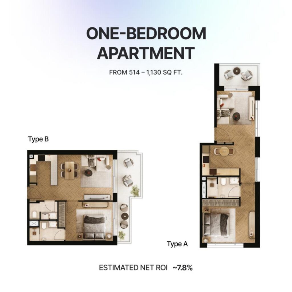 Arisha Terraces - Floorplans - 1 Bedroom