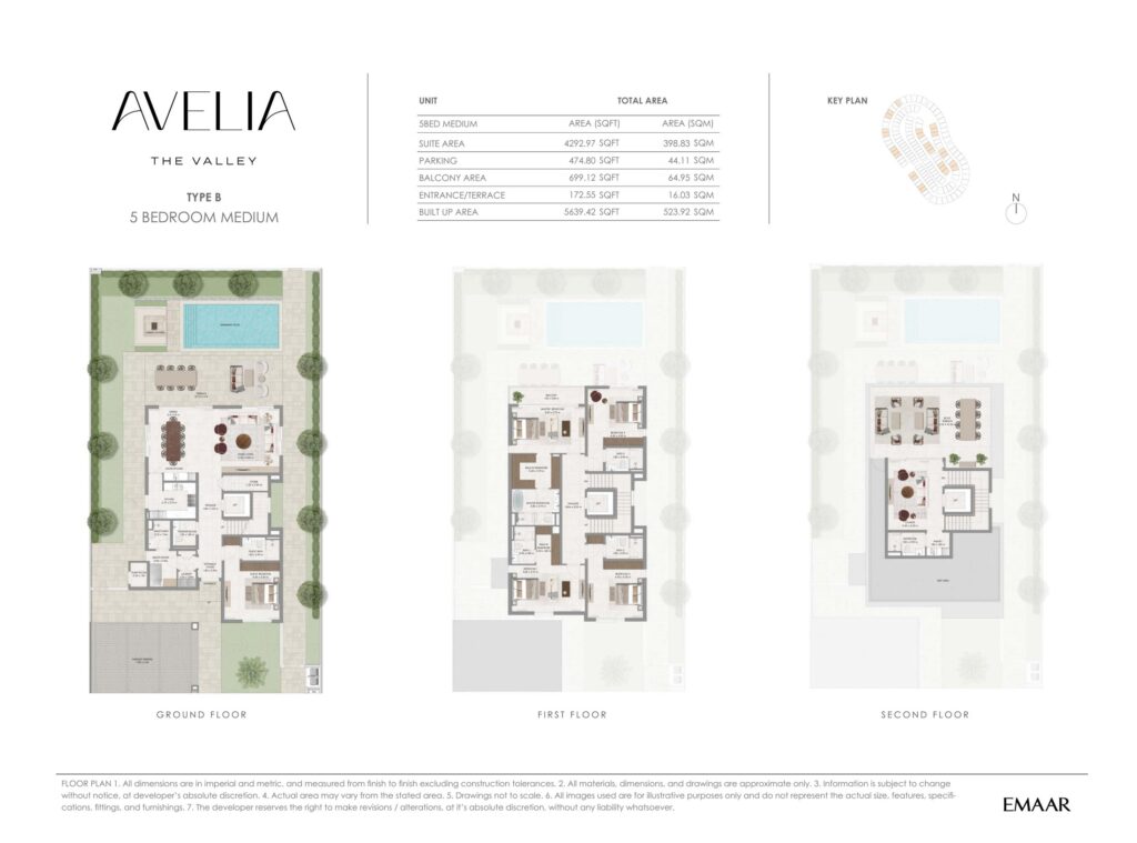 Avelia The Valley - Floorplans - 5 Bedroom Luxury Villa Type B