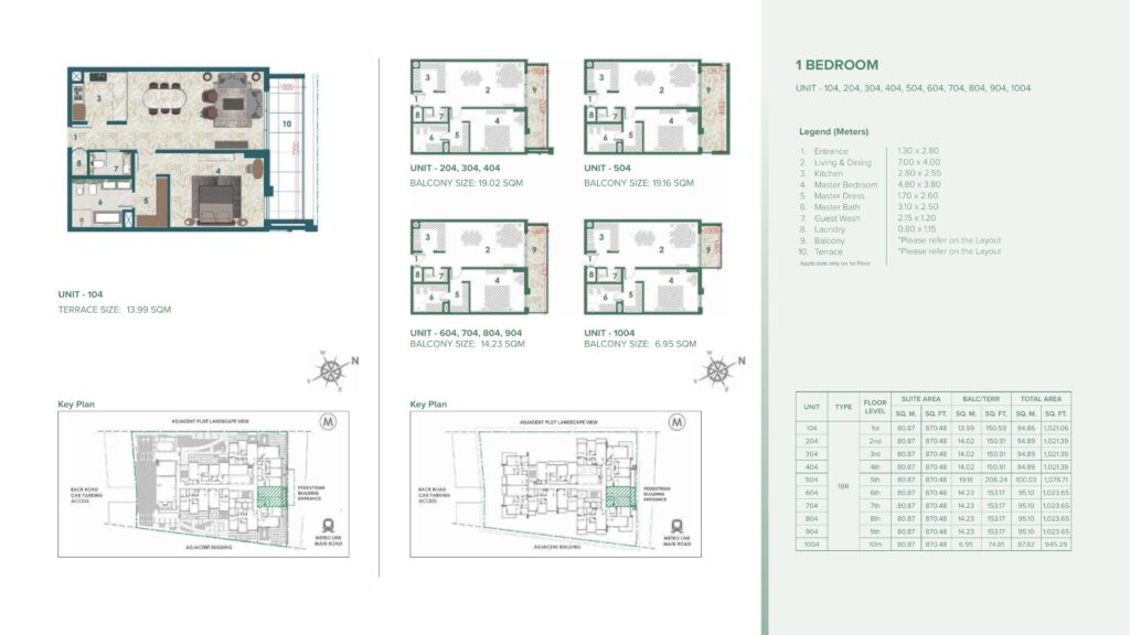 Avenue Residence 6 - Floorplans - 1 Bedroom