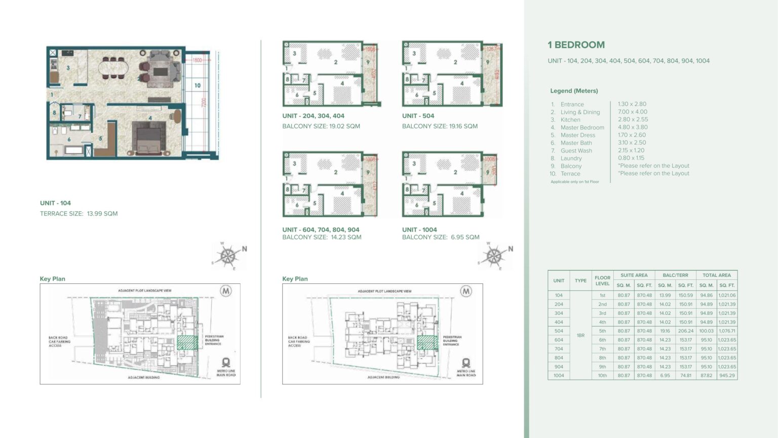 Avenue Residence 6 - Floorplans - 1 Bedroom