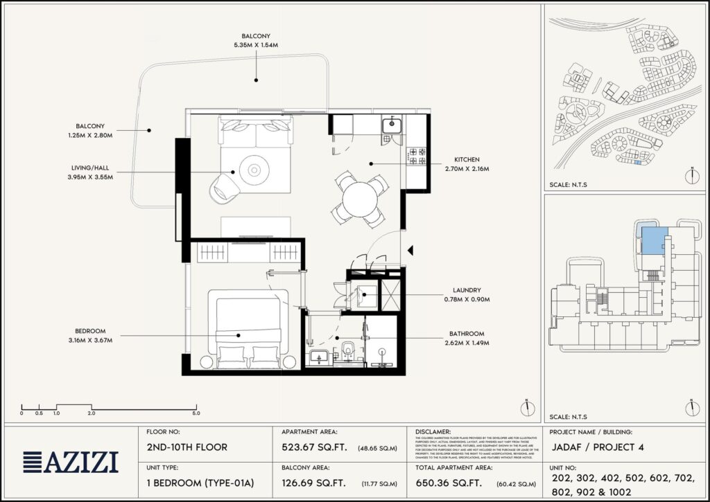 Azizi David - Floorplans - 1 Bedroom