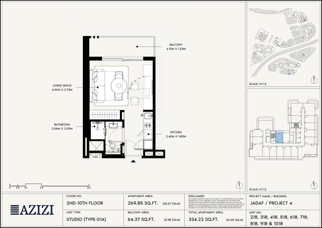 Azizi David - Floorplans - Studio