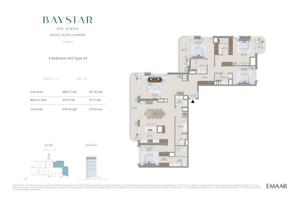 Baystar by Vida - Floorplans - 4 Bedroom Type A1