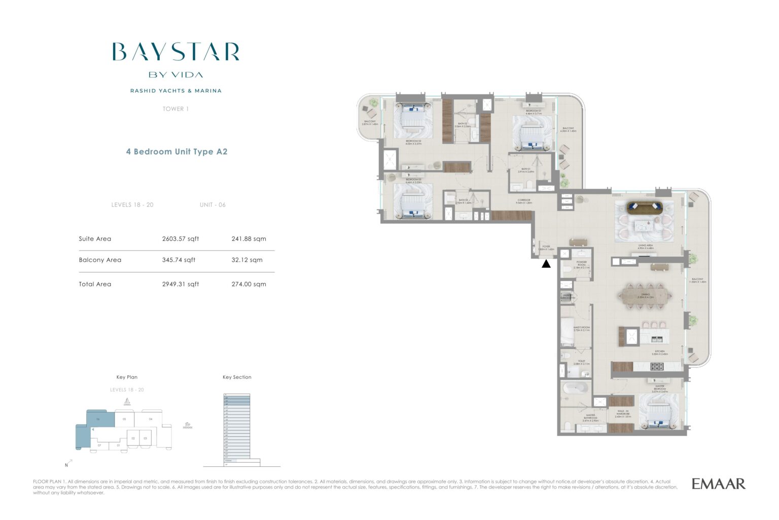 Baystar by Vida - Floorplans - 4 Bedroom Type A2
