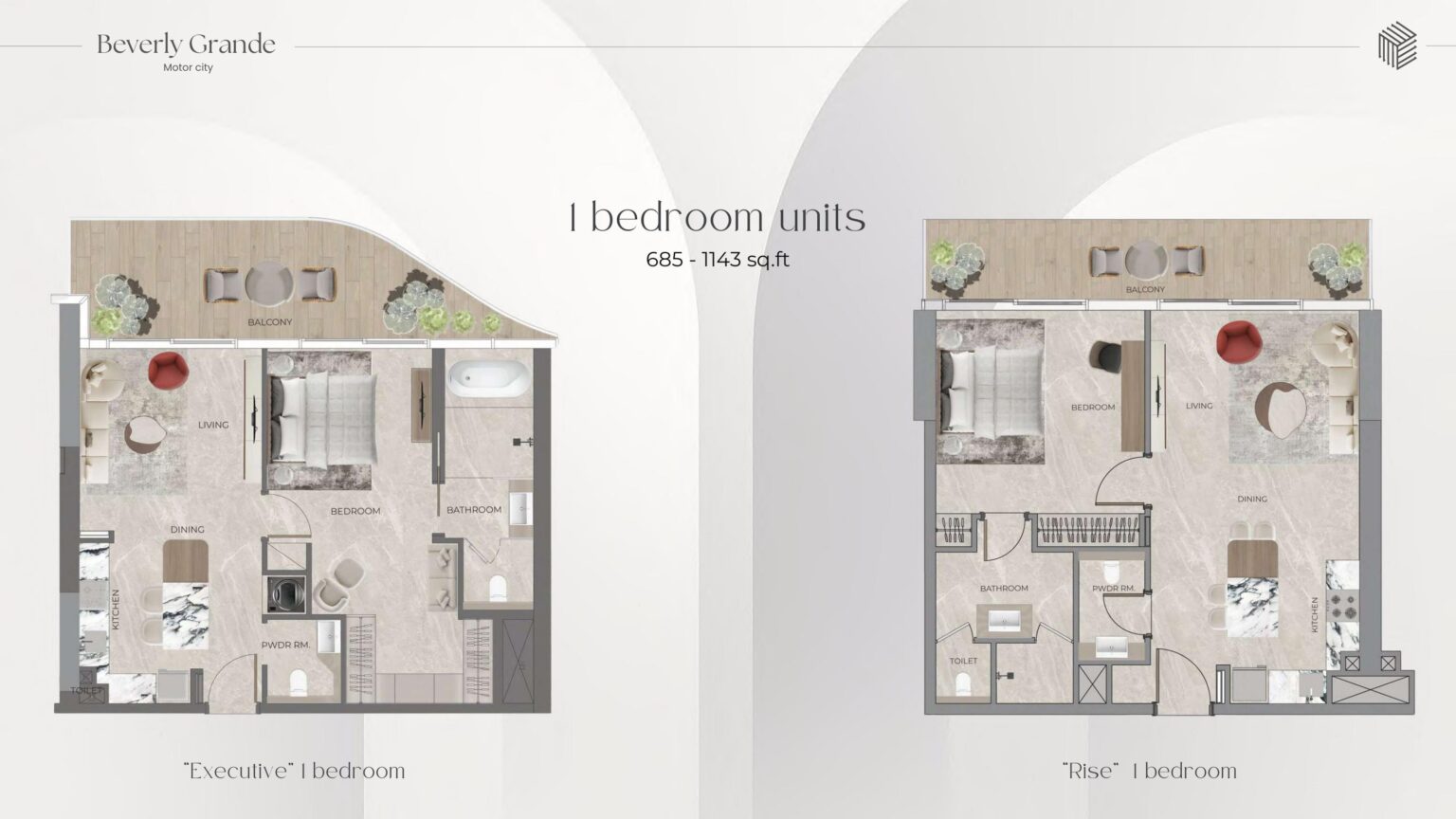 Beverly Grande - Floorplans - 1 Bedroom