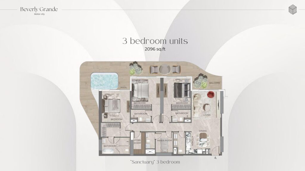Beverly Grande - Floorplans - 3 Bedroom